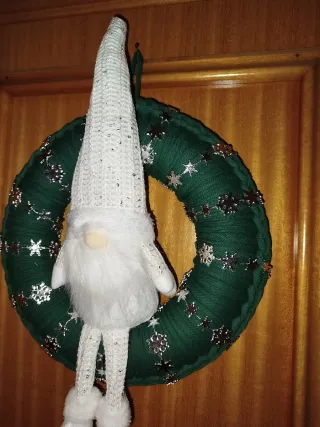 Corona Navidad Plateada