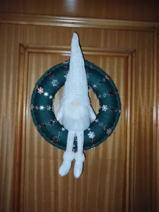 Corona Navidad Plateada