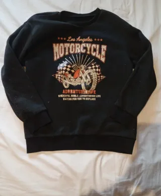 Sudadera Romwe Estampado Moto