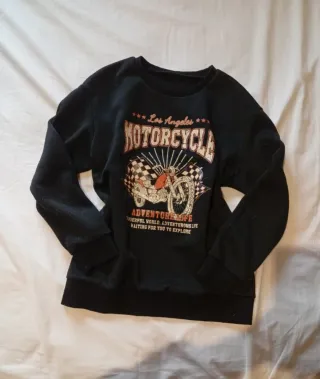Sudadera Romwe Estampado Moto