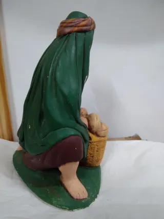 Figura Belén Pastor con Cesta Pan