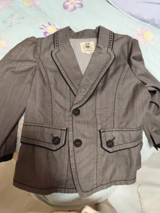 Traje corto mujer gris