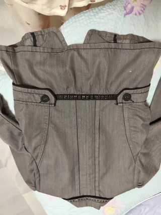 Traje corto mujer gris