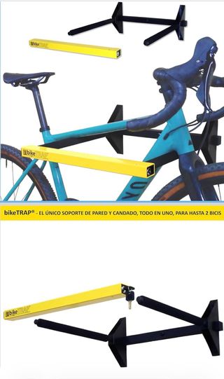 Soporte pared y candado para bicis /Marca Biketrap