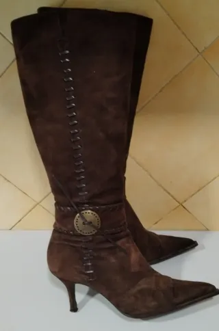 Botas altas de ante