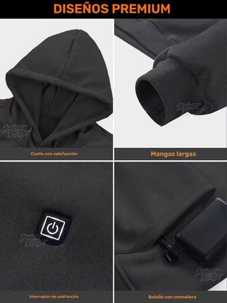Sudadera Calefactora Talla L Negra