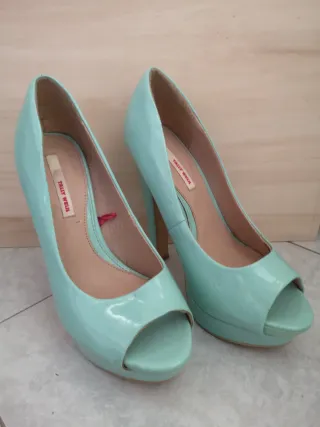 Scarpe Tally Weijl Teal Peep-Toe Tacco