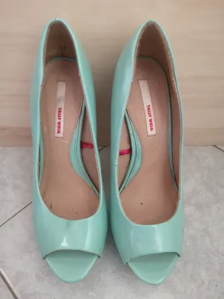 Scarpe Tally Weijl Teal Peep-Toe Tacco