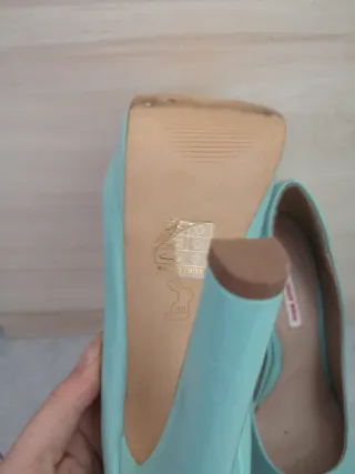 Scarpe Tally Weijl Teal Peep-Toe Tacco