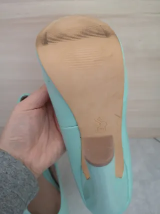 Scarpe Tally Weijl Teal Peep-Toe Tacco