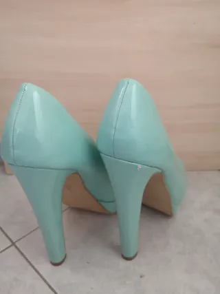 Scarpe Tally Weijl Teal Peep-Toe Tacco