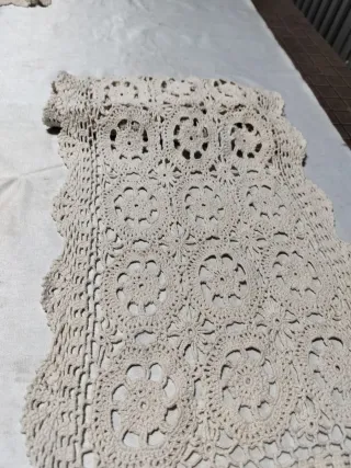 Runner da tavola uncinetto beige