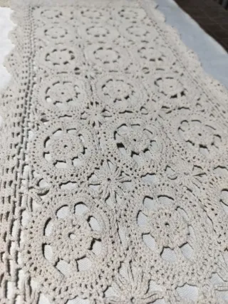 Runner da tavola uncinetto beige