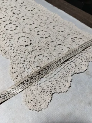 Runner da tavola uncinetto beige