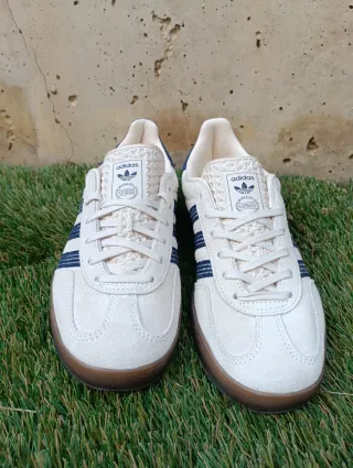 Adidas Gazelle Indoor W Beige/Azul. ORIGINAL
