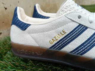 Adidas Gazelle Indoor W Beige/Azul. ORIGINAL