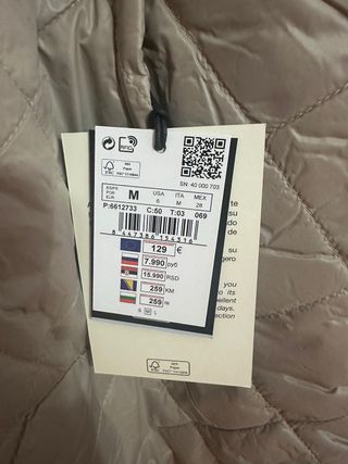 Chaqueta reversible acolchada beige