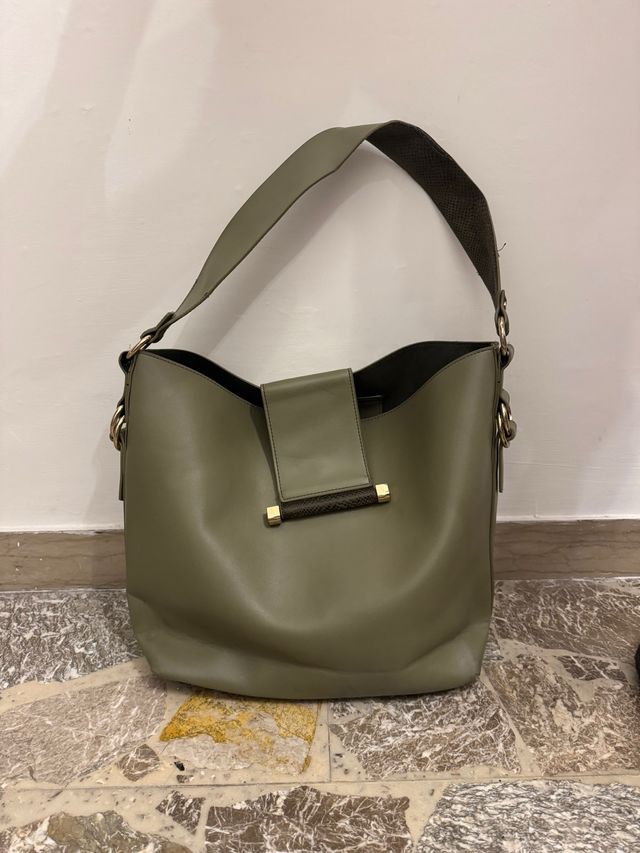 Borsa a spalla verde oliva
