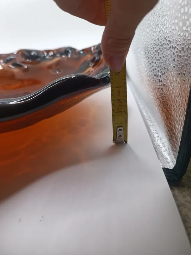 Centrotavola in vetro ambra Murano