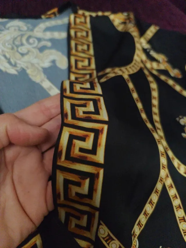 Body elegante mujer T/S, M negro y dorado