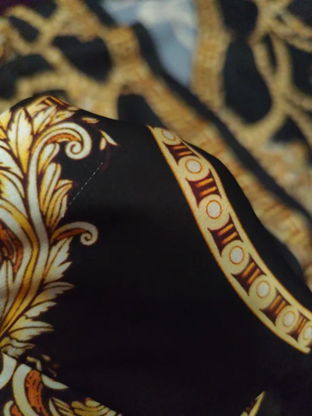 Body elegante mujer T/S, M negro y dorado