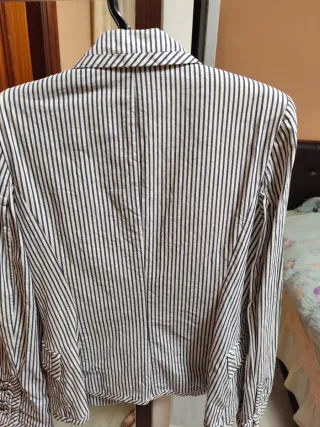 Traje de mujer rayas azul y blanco