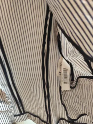 Traje de mujer rayas azul y blanco