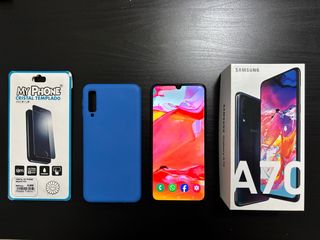 Samsung Galaxy A70 128GB Nero + Custodia e Protezione Schermo