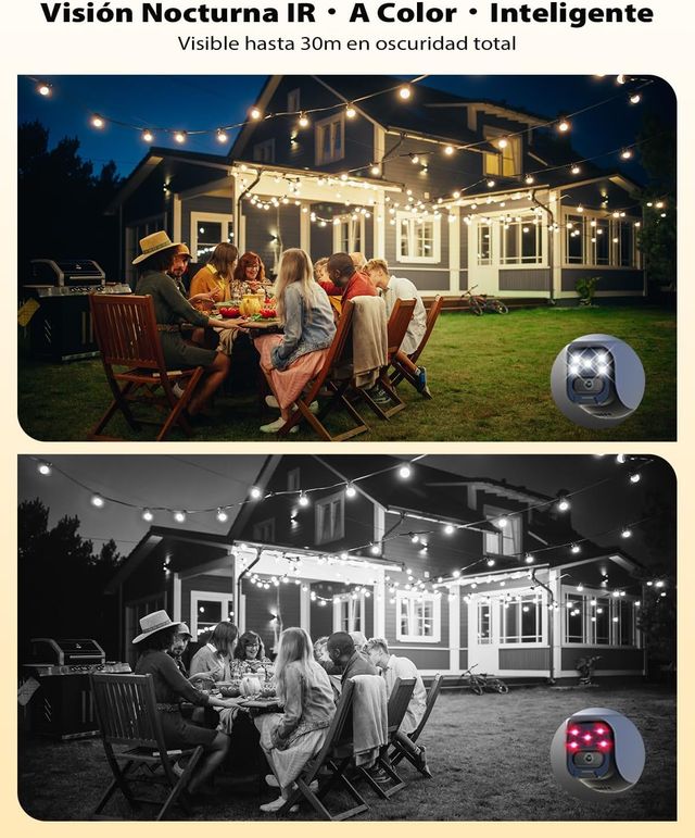 Cámara Vigilancia WiFi Exterior Ctronics PTZ 360