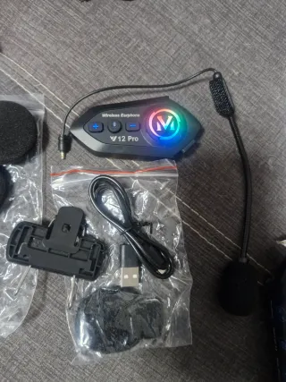 Intercomunicador Moto Bluetooth LED