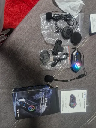 Intercomunicador Moto Bluetooth LED