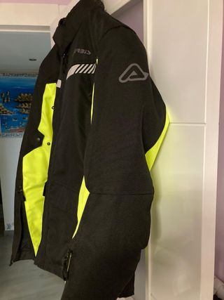 Chaqueta Moto Unisex  Negra y Amarilla