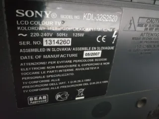 Televisor Sony Bravia KDL-32S2520 + Chromecast