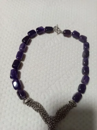 Collar de plata con piedras naturales