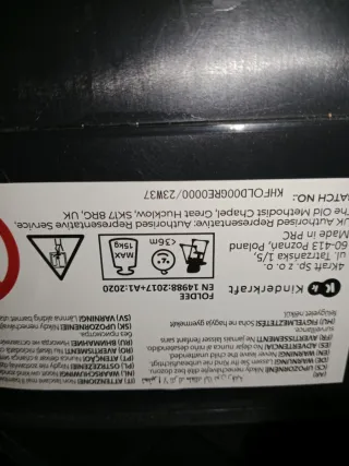 Trona de bebé plegable kinderkraft