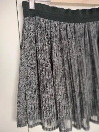 Falda plisada print serpiente talla única