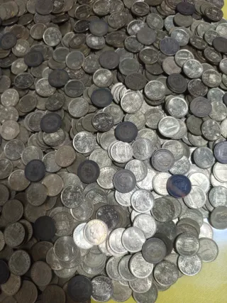 Gran lote de monedas 1 Peseta