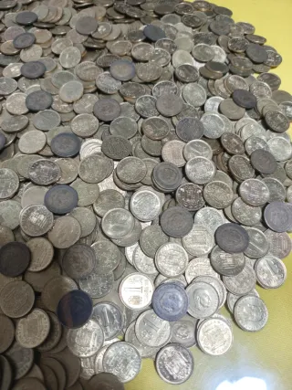 Gran lote de monedas 1 Peseta