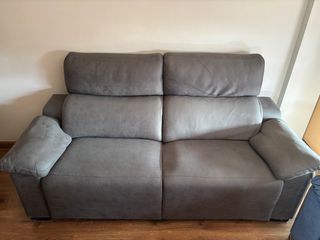 Sofá 2 y 3 plazas gris marengo. Antimanchas.