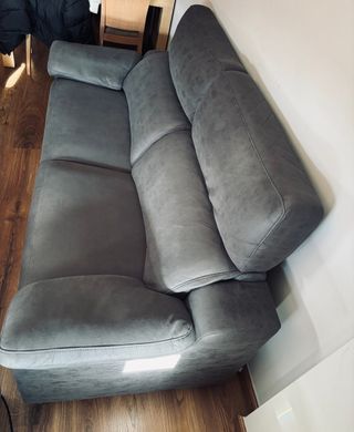 Sofá 2 y 3 plazas gris marengo. Antimanchas.