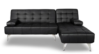 Sofá Chaise Longue Negro Reversible polipiel