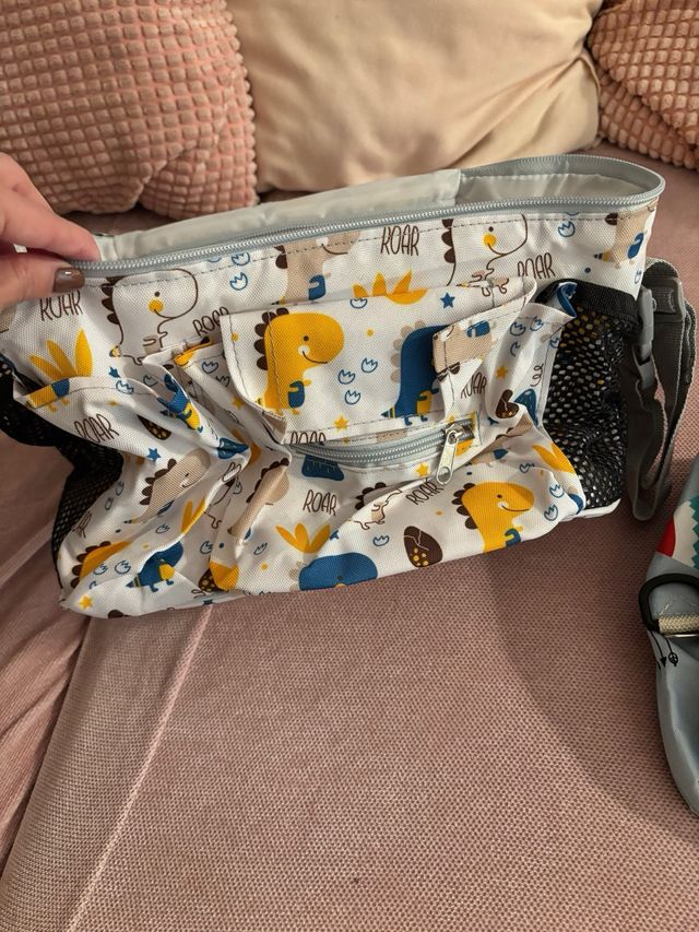 Bolso carro/neceser infantil dinosaurios y cactus