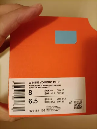 T39 Nike Vomero Plus Blancas