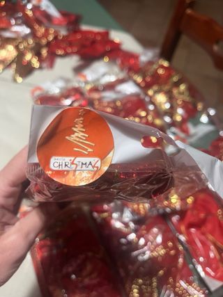 Set 80 Fiocchi Natalizi Rossi e Dorati