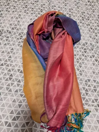 Pañuelo fular Viscosa y Seda Multicolor