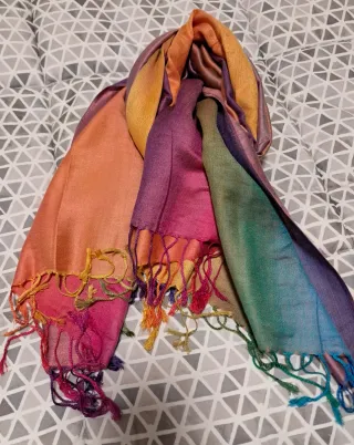 Pañuelo fular Viscosa y Seda Multicolor