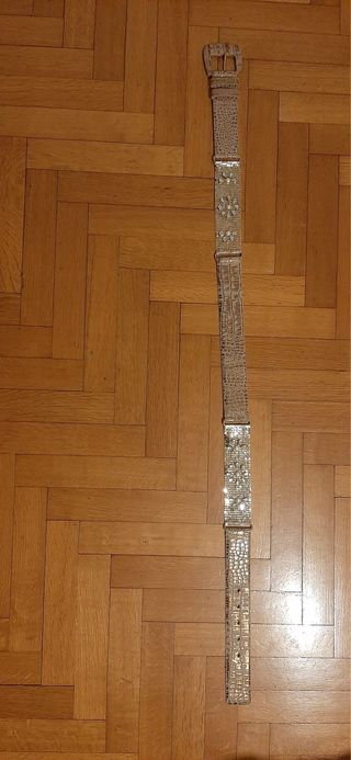 Cintura donna oro/argento con strass