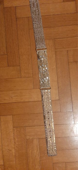 Cintura donna oro/argento con strass