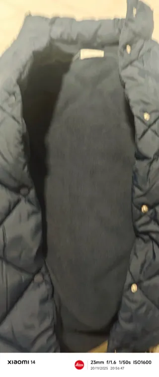 Chaleco acolchado niña azul marino