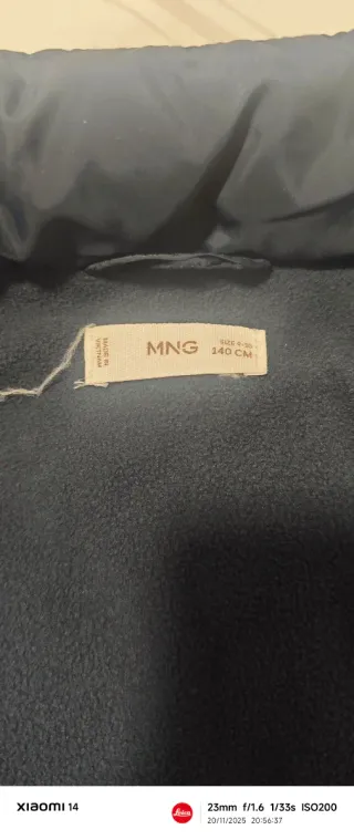 Chaleco acolchado niña azul marino